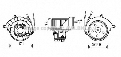 AVA QUALITY COOLING ol8629 -  Электродвигатель, вентиляция салона